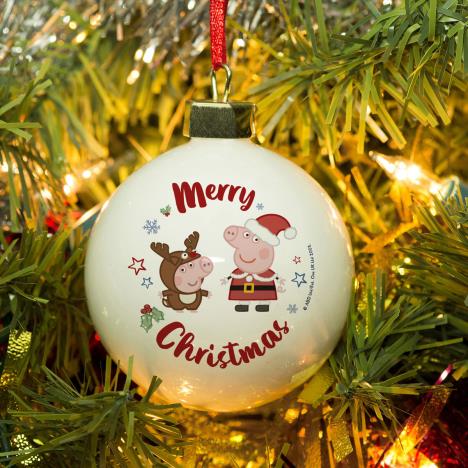 Personalised Peppa Pig & George Pig Bauble Extra Image 1